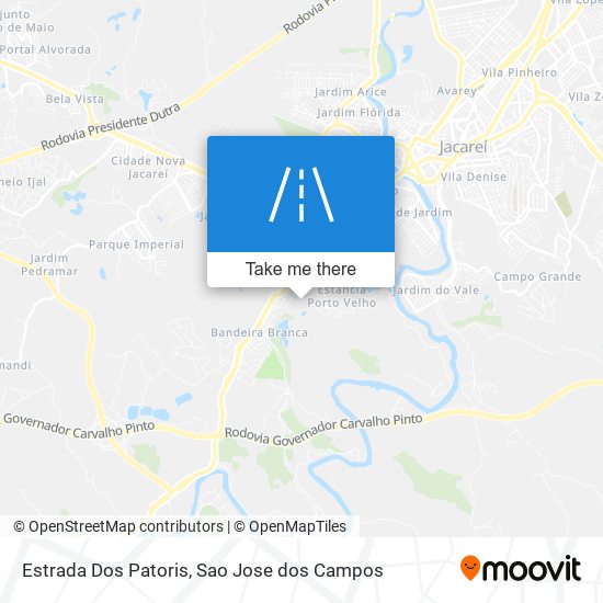 Estrada Dos Patoris map