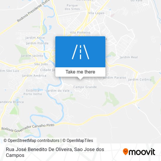 Rua José Benedito De Oliveira map