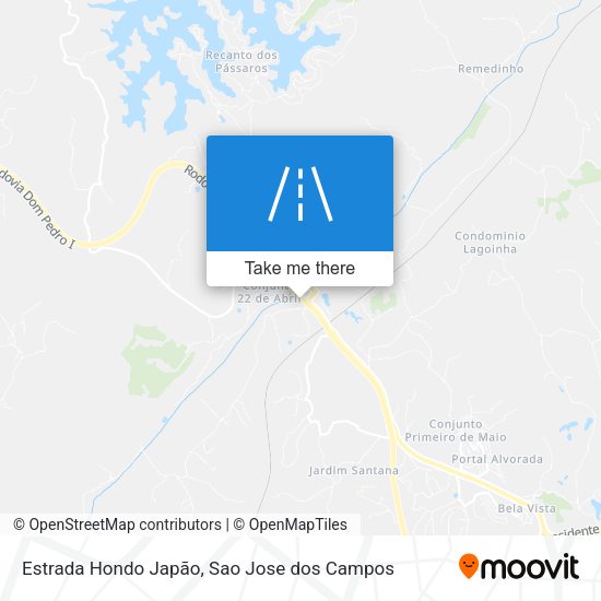 Estrada Hondo Japão map