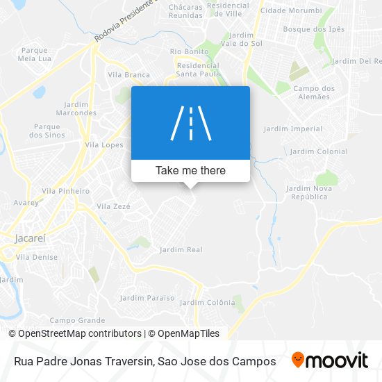 Rua Padre Jonas Traversin map