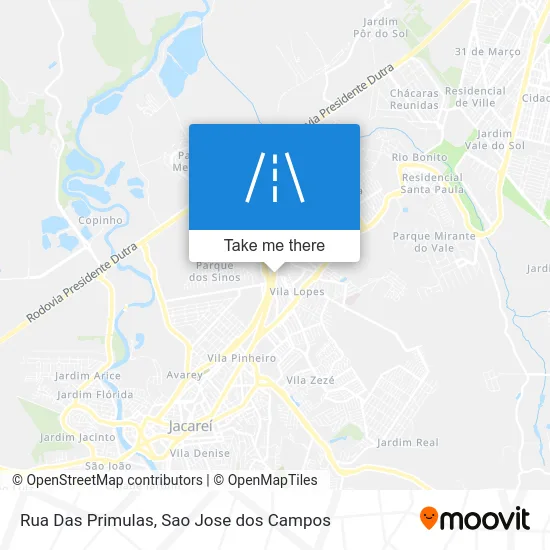 Rua Das Primulas map