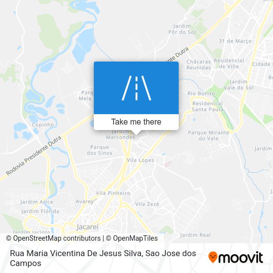 Rua Maria Vicentina De Jesus Silva map
