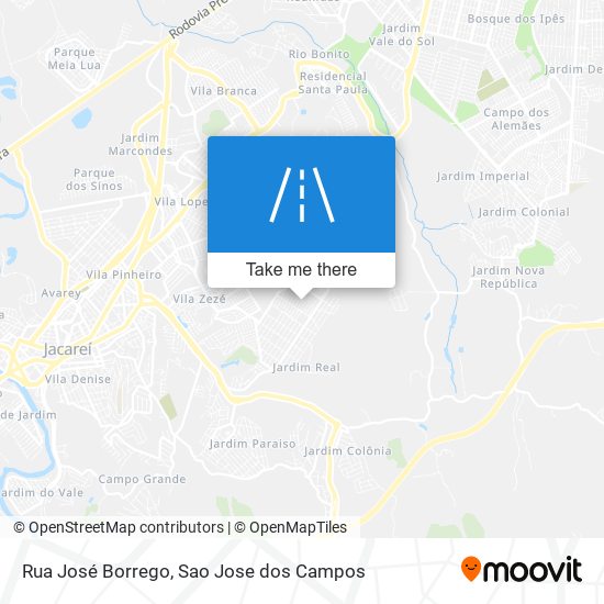 Mapa Rua José Borrego