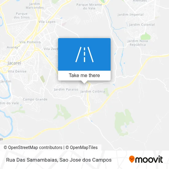 Rua Das Samambaias map