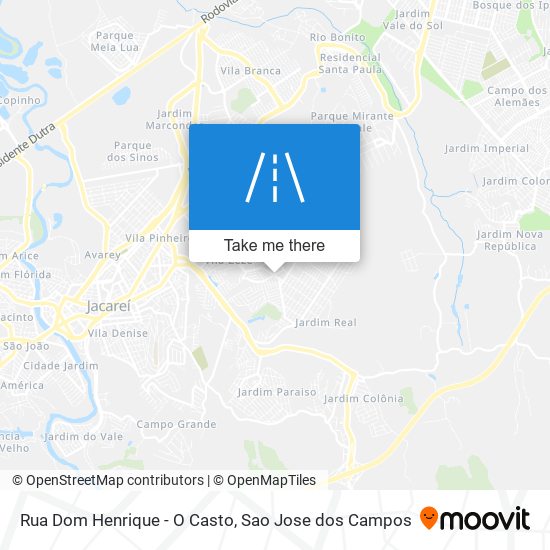 Mapa Rua Dom Henrique - O Casto