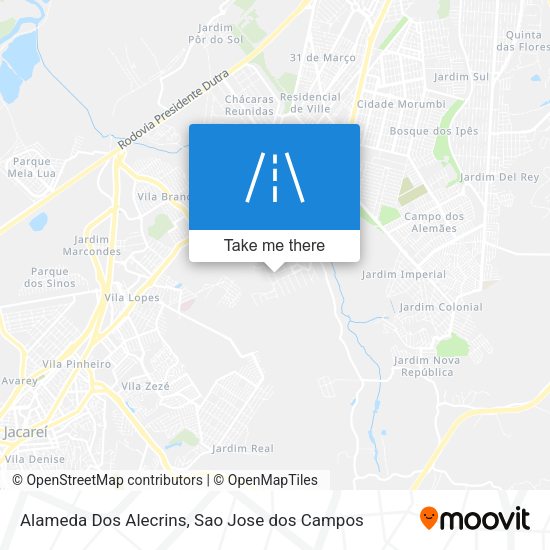 Alameda Dos Alecrins map