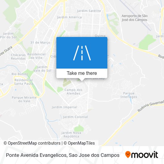 Ponte Avenida Evangelicos map