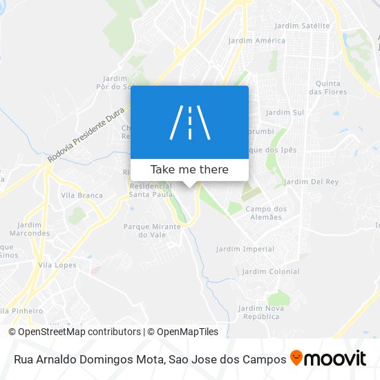 Mapa Rua Arnaldo Domingos Mota