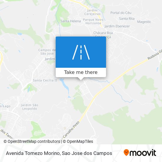 Mapa Avenida Tomezo Morino