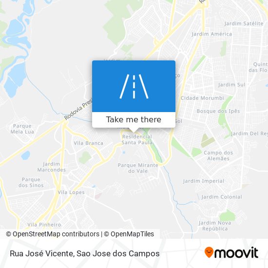 Rua José Vicente map