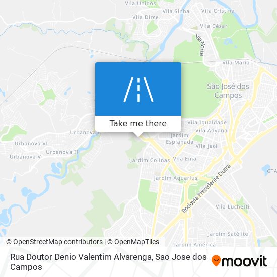 Rua Doutor Denio Valentim Alvarenga map