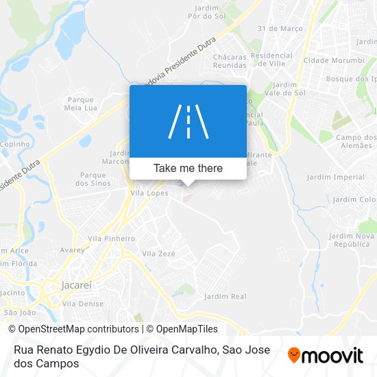 Rua Renato Egydio De Oliveira Carvalho map