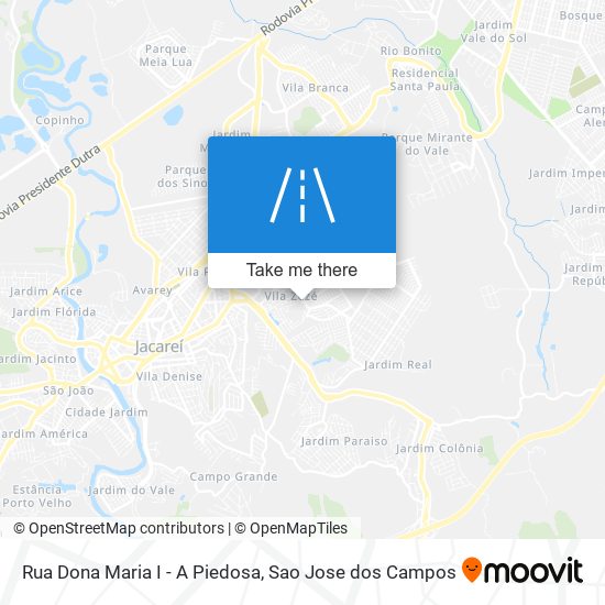 Mapa Rua Dona Maria I - A Piedosa