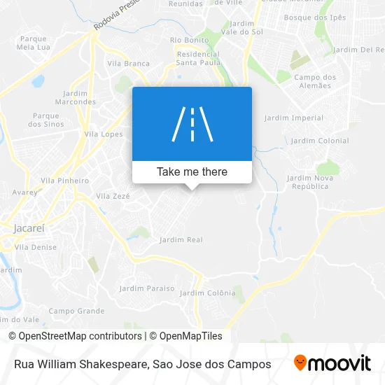 Rua William Shakespeare map