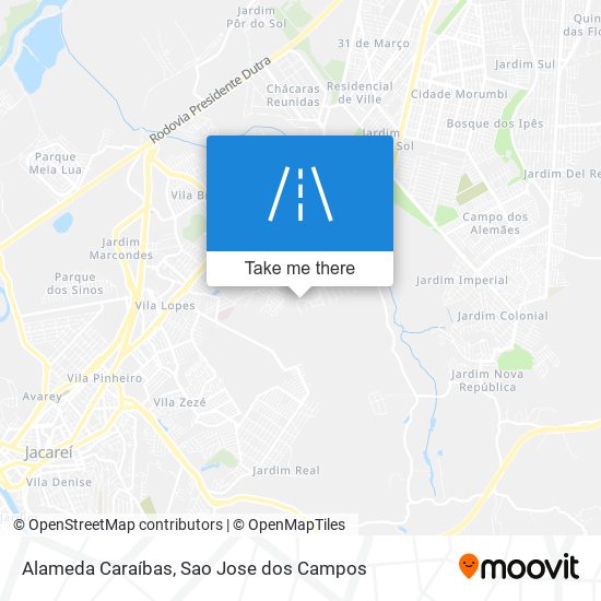 Alameda Caraíbas map
