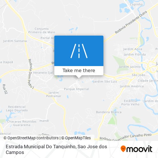 Mapa Estrada Municipal Do Tanquinho