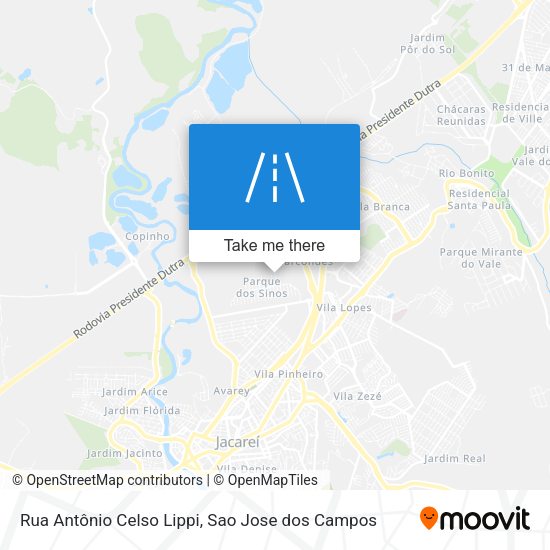 Rua Antônio Celso Lippi map