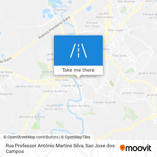 Rua Professor Antônio Martins Silva map