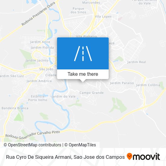 Rua Cyro De Siqueira Armani map