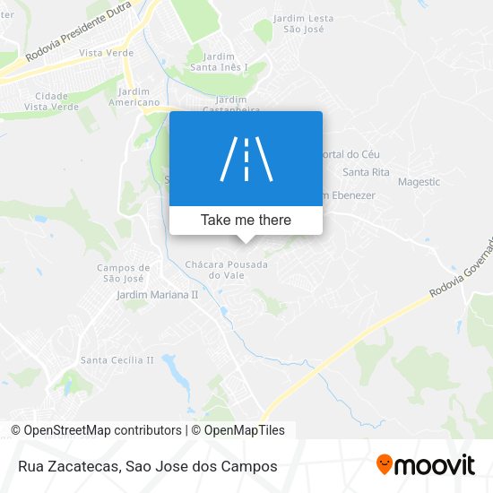 Rua Zacatecas map