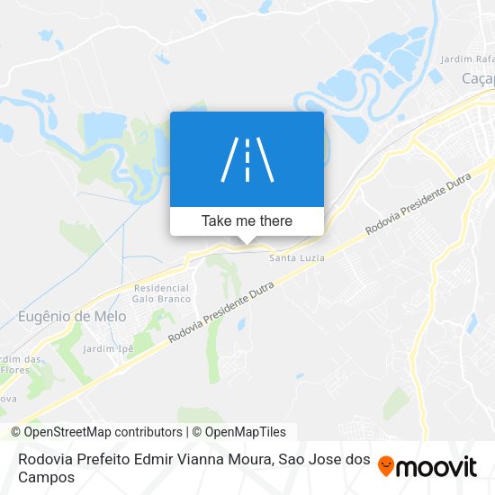 Rodovia Prefeito Edmir Vianna Moura map