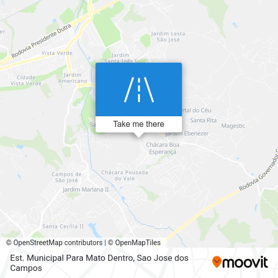 Est. Municipal Para Mato Dentro map