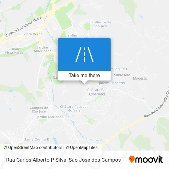 Rua Carlos Alberto P Silva map