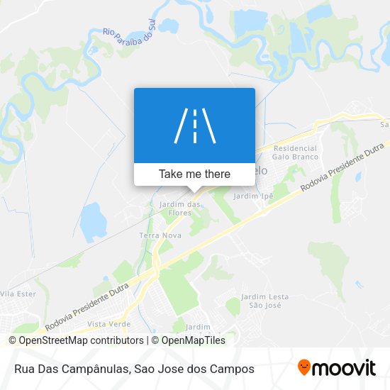 Rua Das Campânulas map