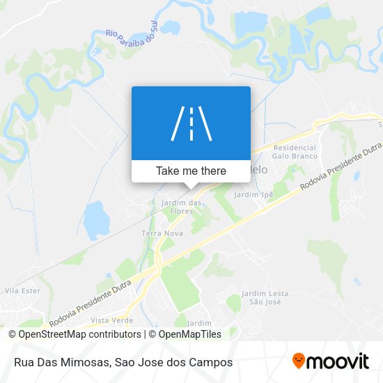 Rua Das Mimosas map
