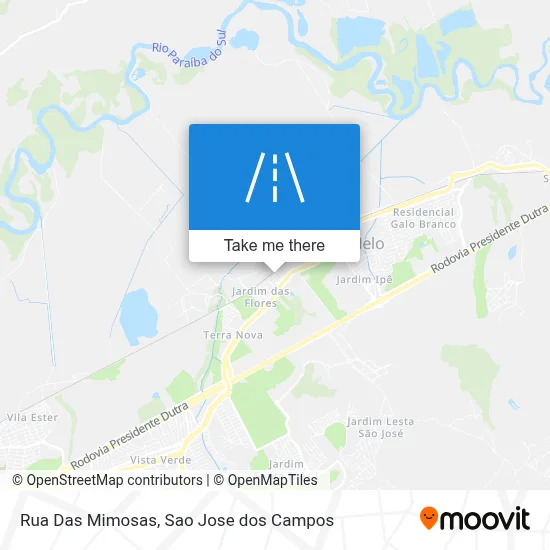 Rua Das Mimosas map