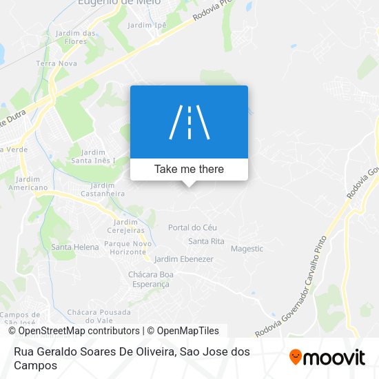 Rua Geraldo Soares De Oliveira map
