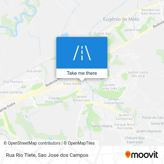 Rua Rio Tiete map