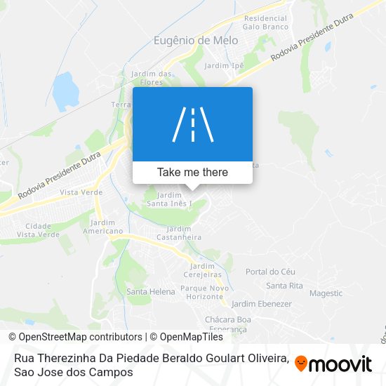 Rua Therezinha Da Piedade Beraldo Goulart Oliveira map