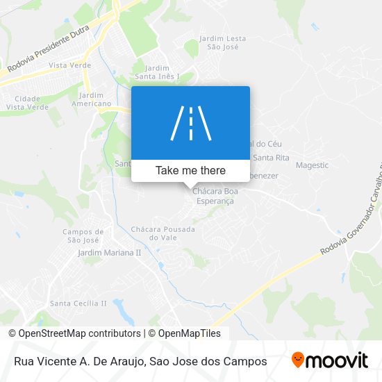 Rua Vicente A. De Araujo map