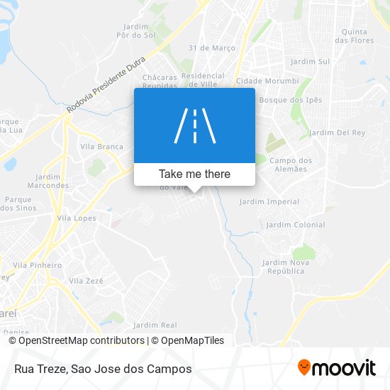 Mapa Rua Treze