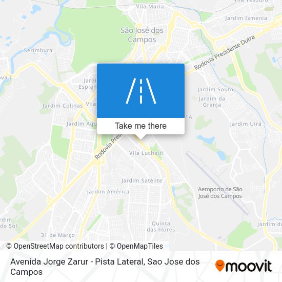 Avenida Jorge Zarur - Pista Lateral map