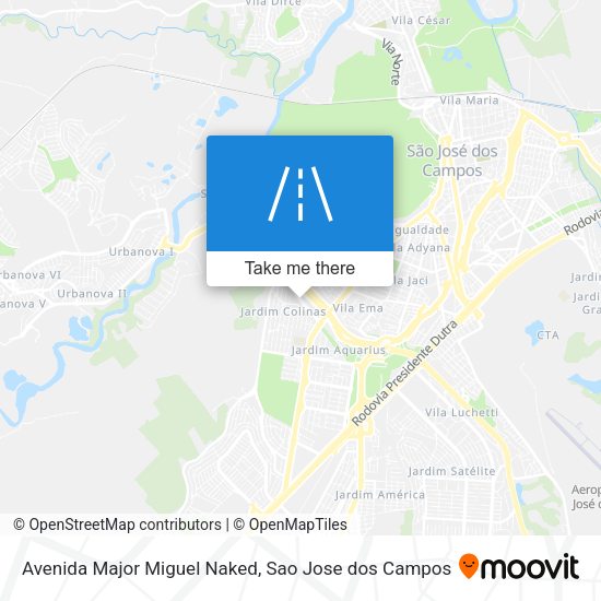 Avenida Major Miguel Naked map