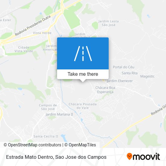 Estrada Mato Dentro map