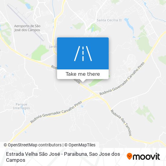 Mapa Estrada Velha São José - Paraibuna