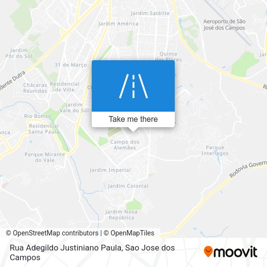 Rua Adegildo Justiniano Paula map