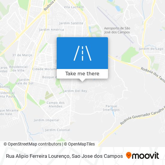 Mapa Rua Alipio Ferreira Lourenço