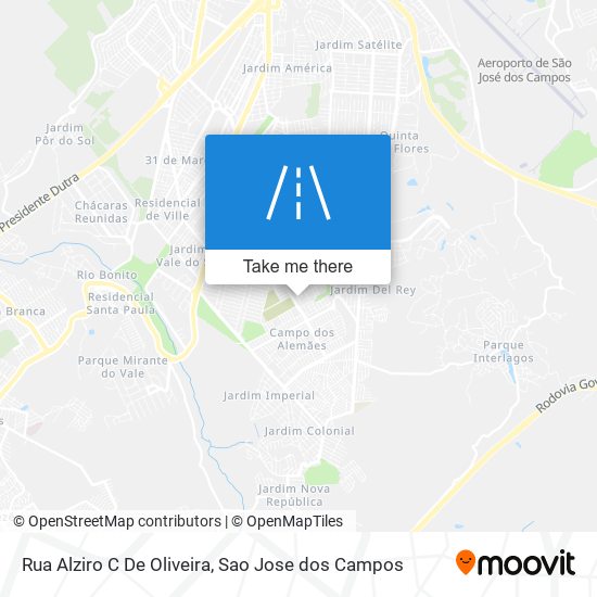 Mapa Rua Alziro C De Oliveira