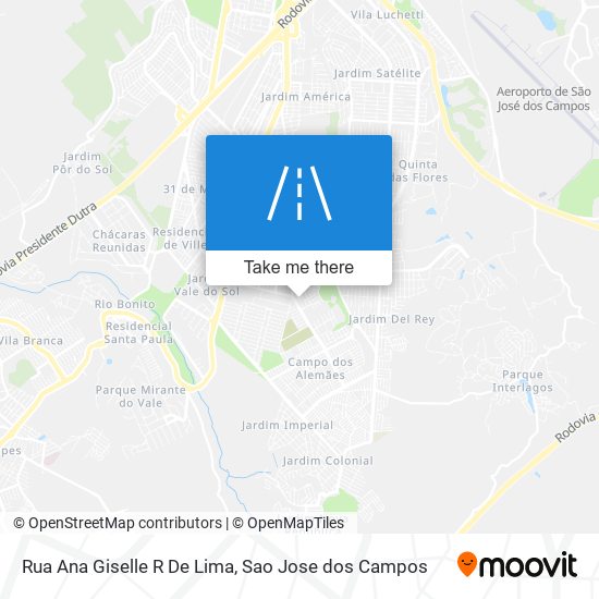 Mapa Rua Ana Giselle R De Lima