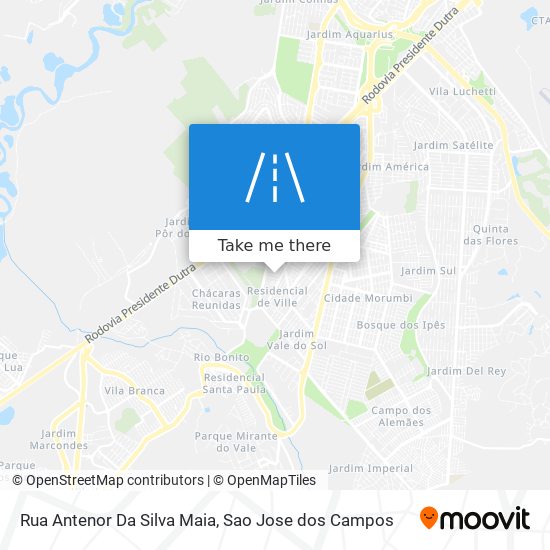 Mapa Rua Antenor Da Silva Maia