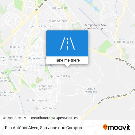 Mapa Rua Antônio Alves