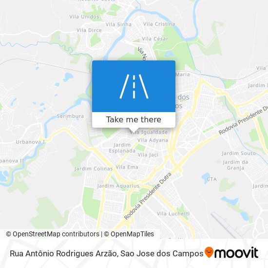 Mapa Rua Antônio Rodrigues Arzão