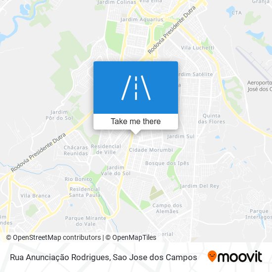 Mapa Rua Anunciação Rodrigues