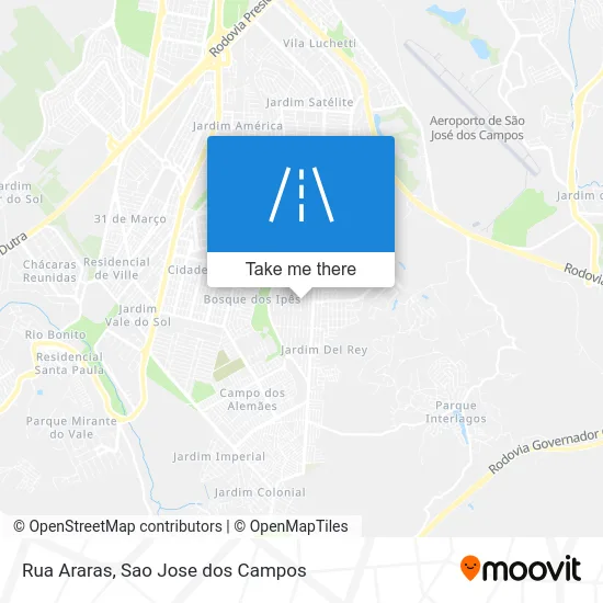 Rua Araras map