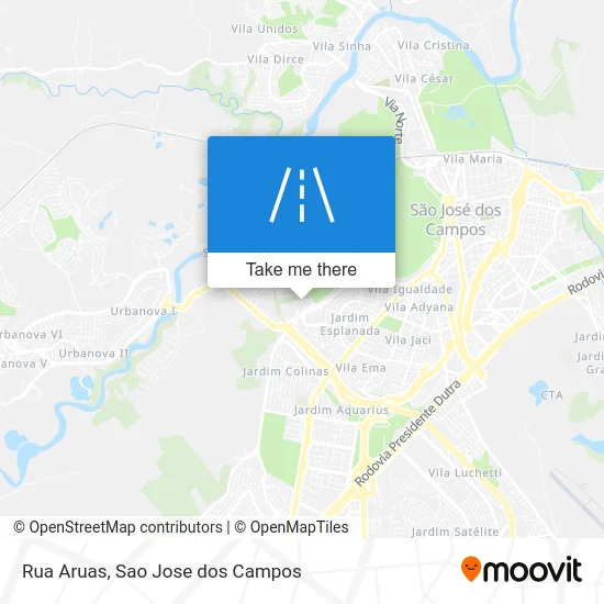 Rua Aruas map