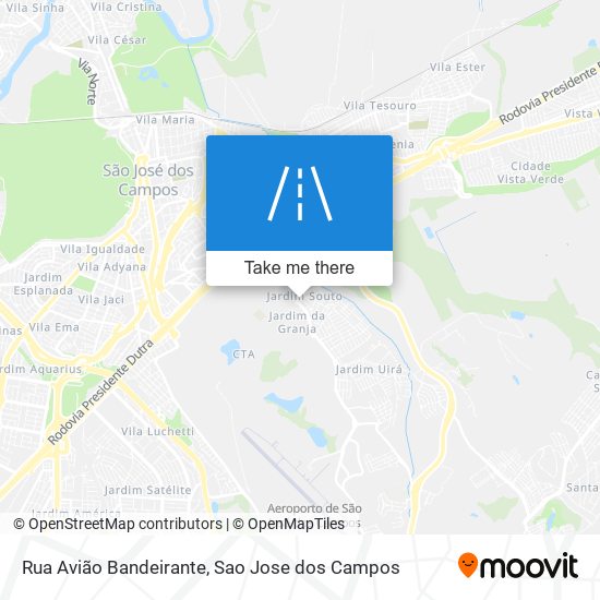 Rua Avião Bandeirante map